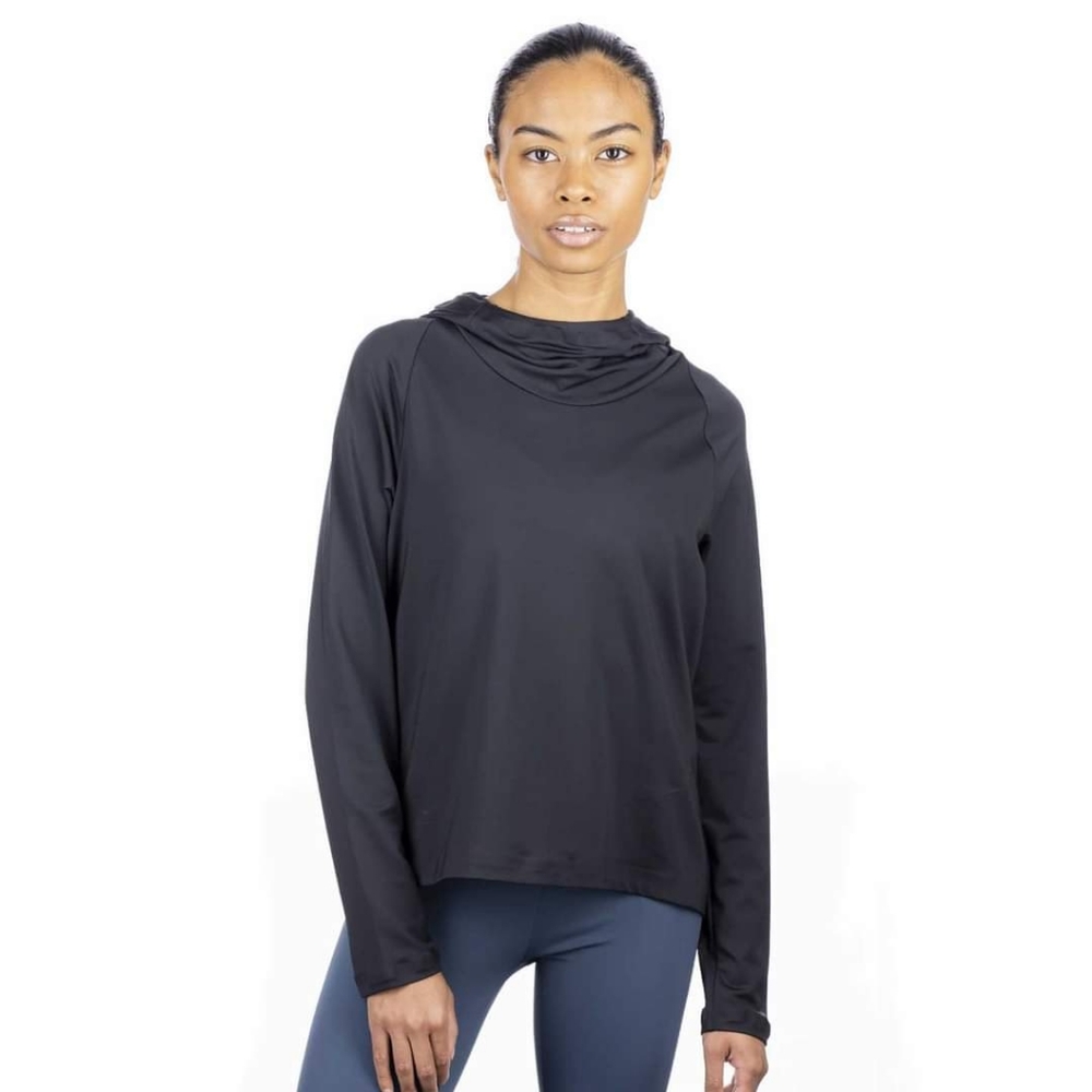 RYU Black Long Sleeves Hoodie Sweatshirt Running Workout Training